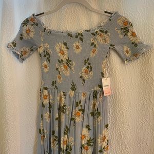 Blue Floral Dress NWT